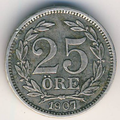 Швеция, 25 эре (1907 г.)