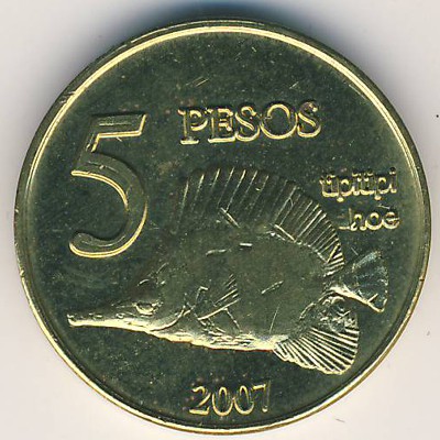 Easter Island., 5 pesos, 2007–2014