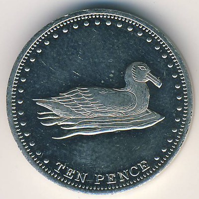 Остров Гоф., 10 пенсов (2009 г.)