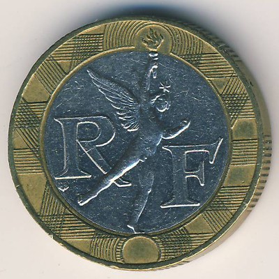 Франция, 10 франков (1990 г.)
