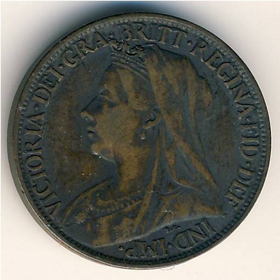 Великобритания, 1 фартинг (1901 г.)
