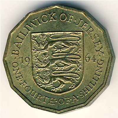 Jersey, 1/4 shilling, 1964