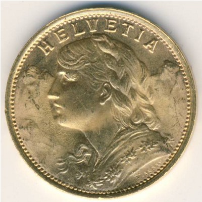 Швейцария, 20 франков (1901–1935 г.)