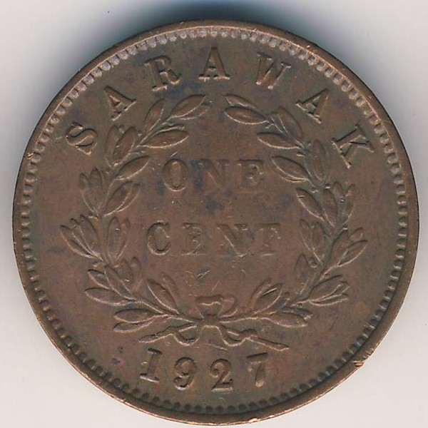 Саравак, 1 цент (1927 г.)