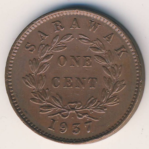 Саравак, 1 цент (1937 г.)