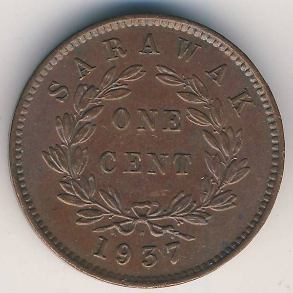 Саравак, 1 цент (1937 г.)