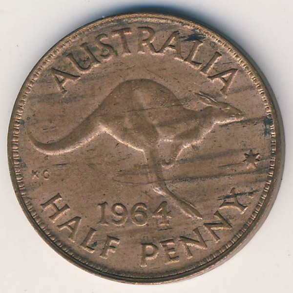 Австралия, 1/2 пенни (1964 г.)