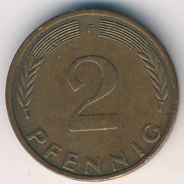 ФРГ, 2 пфеннига (1976 г.)