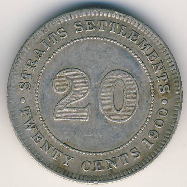 Стрейтс-Сетлментс, 20 центов (1900 г.)