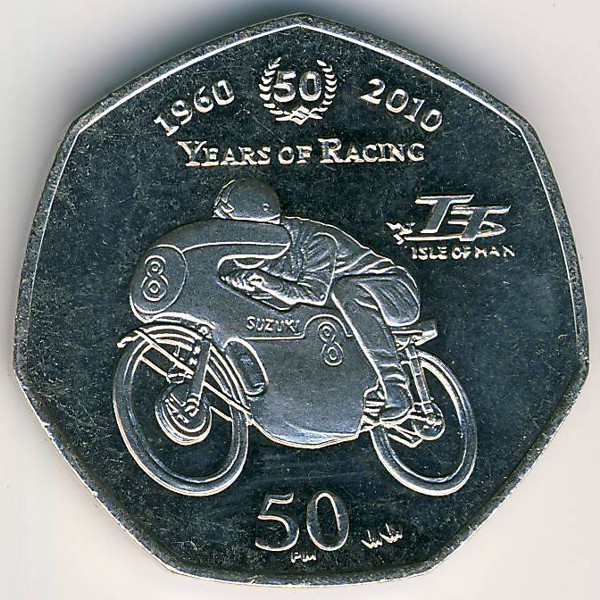 Остров Мэн, 50 пенсов (2010 г.)