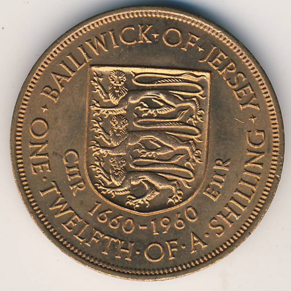 Джерси, 1/12 шиллинга (1960 г.)