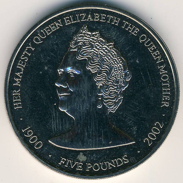 Гернси, 5 фунтов (2002 г.)