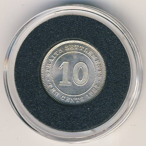 Стрейтс-Сетлментс, 10 центов (1927 г.)