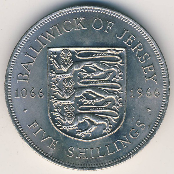Джерси, 5 шиллингов (1966 г.)