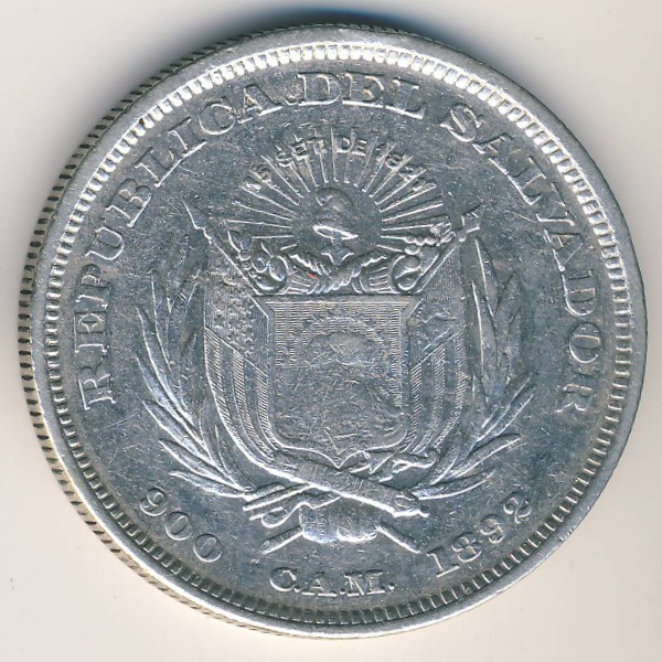 Сальвадор, 1 песо (1892 г.)