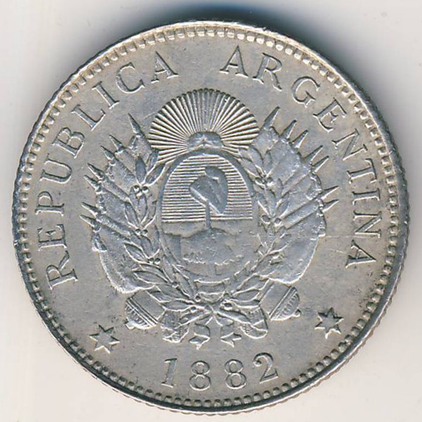 Аргентина, 20 сентаво (1882 г.)