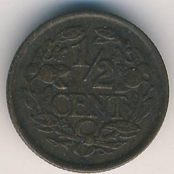 Нидерланды, 1/2 цента (1936 г.)