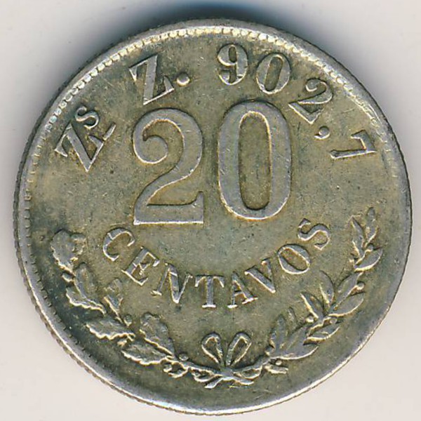 Мексика, 20 сентаво (1898 г.)