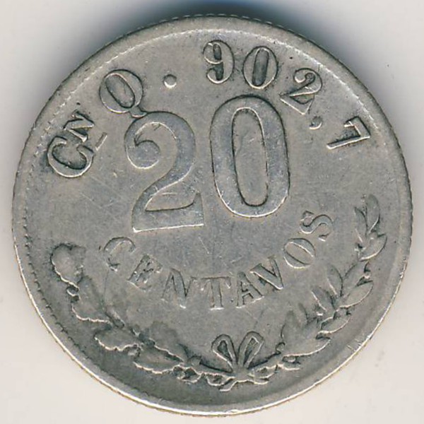 Мексика, 20 сентаво (1901 г.)