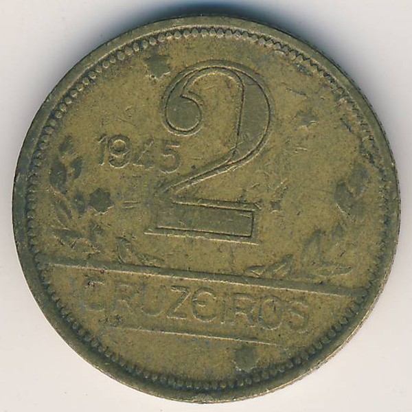 Бразилия, 2 крузейро (1945 г.)