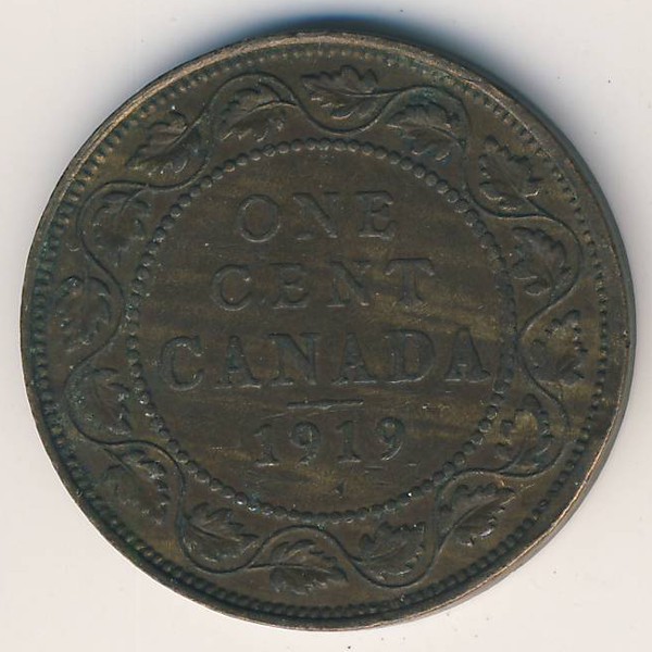 Канада, 1 цент (1919 г.)