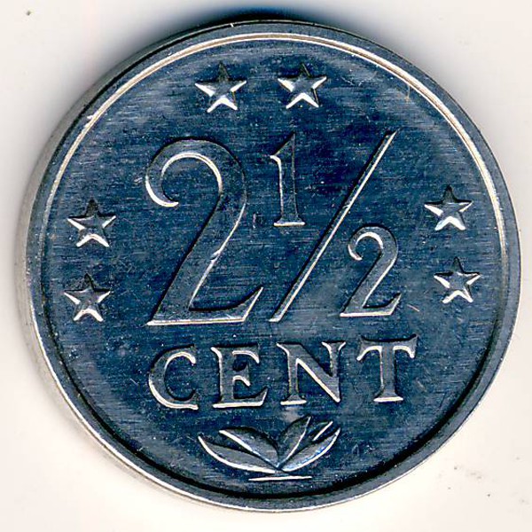 Антильские острова, 2 1/2 цента (1985 г.)