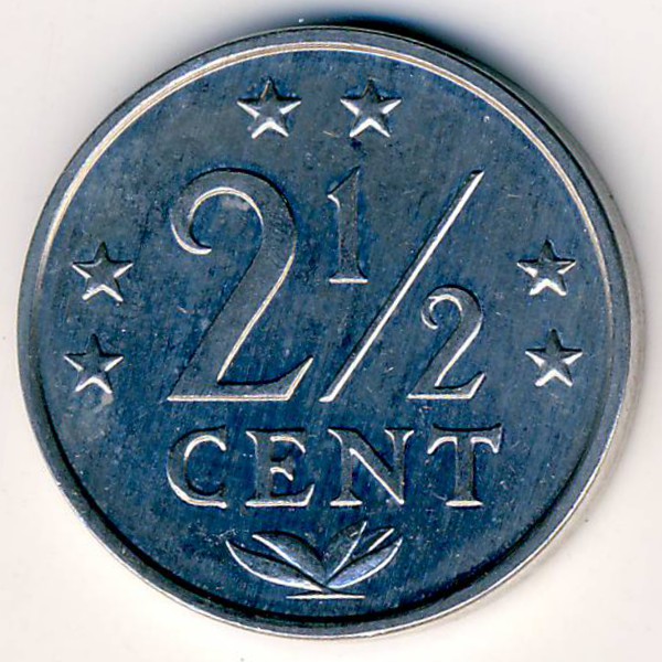 Антильские острова, 2 1/2 цента (1985 г.)