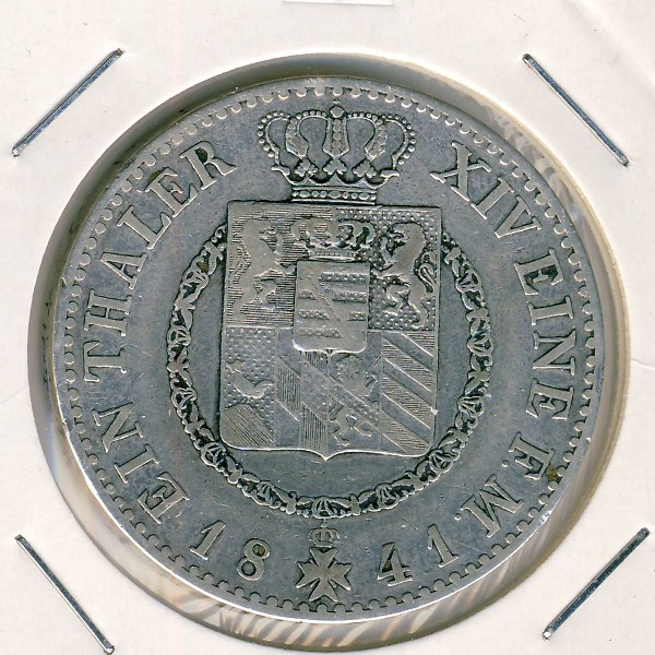Саксен-Веймар-Эйзенах, 1 талер (1841 г.)