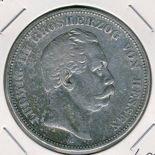 Гессен-Дармштадт, 5 марок (1876 г.)