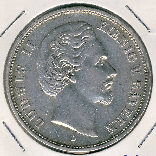 Бавария, 5 марок (1876 г.)