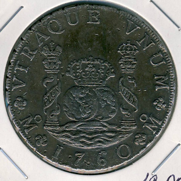 Мексика, 8 реалов (1760 г.)