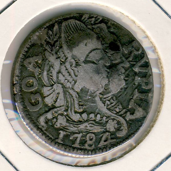 Гоа, 1 рупия (1784 г.)