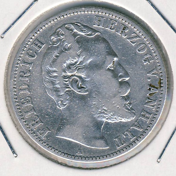 Анхальт-Дессау, 2 марки (1876 г.)