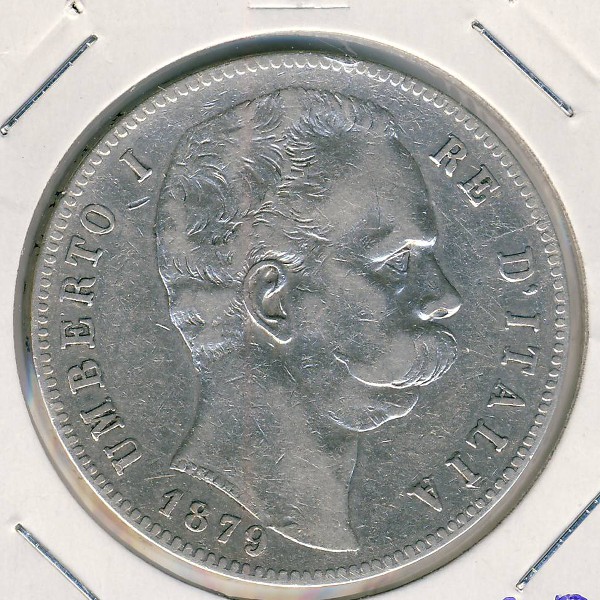 Италия, 5 лир (1879 г.)
