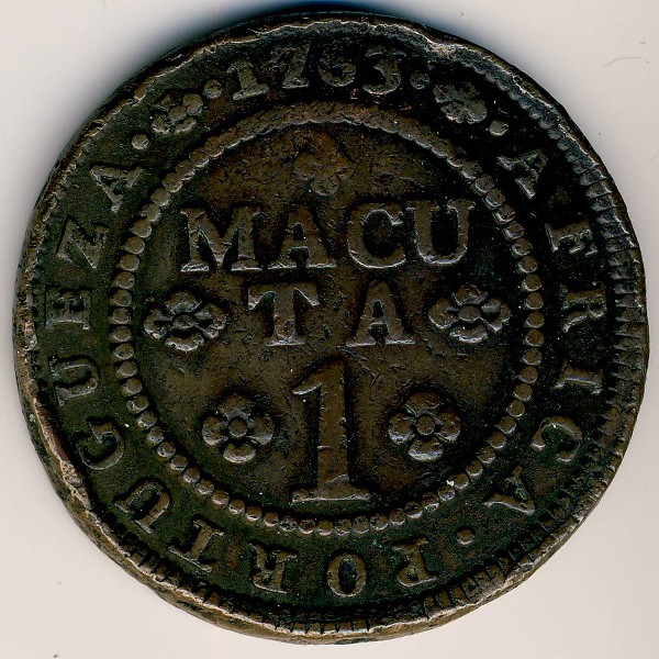 Ангола, 1 макута (1763 г.)