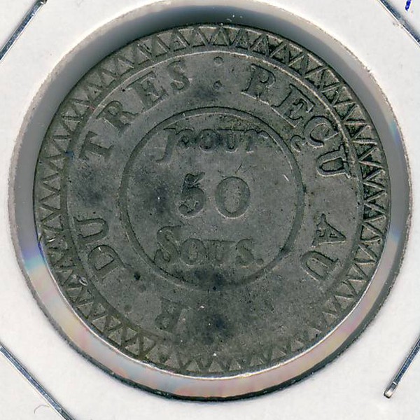 Маврикий, 50 соу (1822 г.)