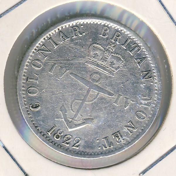 Британская Вест-Индия, 1/4 доллара (1822 г.)