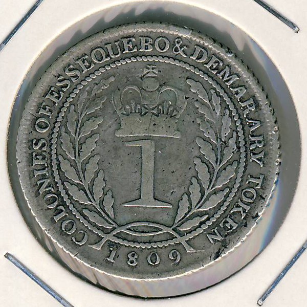 Эссекуибо и Демерара, 1 гуилдер (1809 г.)