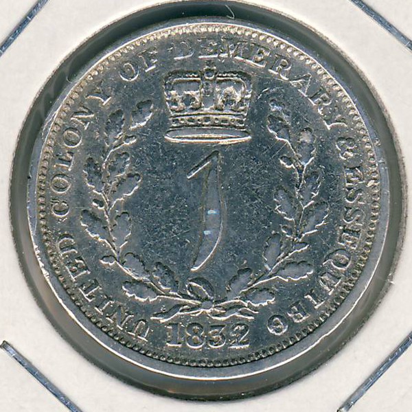 Эссекуибо и Демерара, 1 гуилдер (1832 г.)
