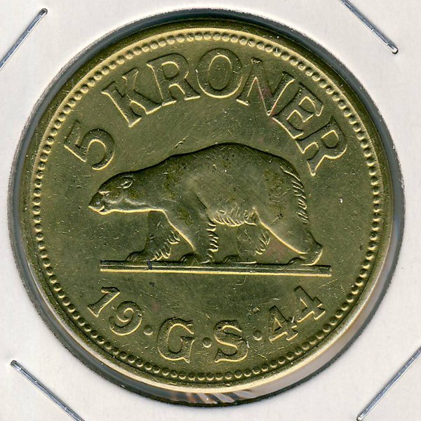 Гренландия, 5 крон (1944 г.)