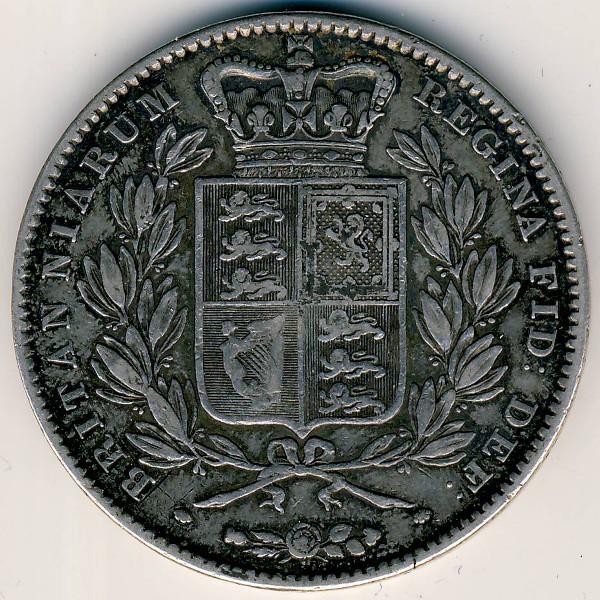 Великобритания, 1 крона (1845 г.)
