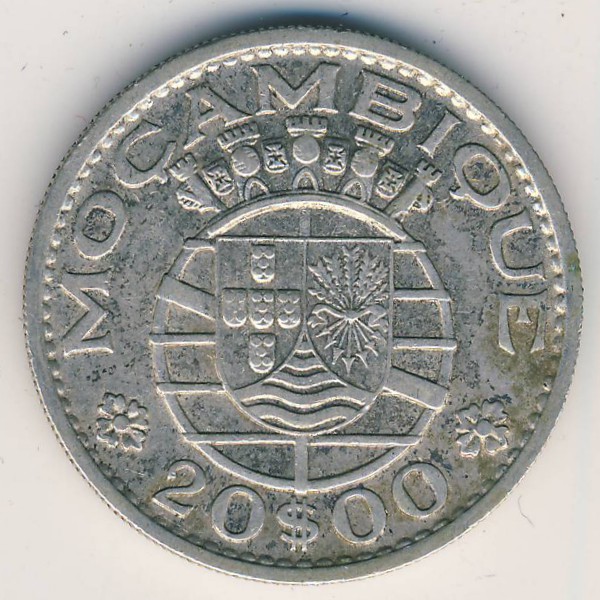 Мозамбик, 20 эскудо (1960 г.)