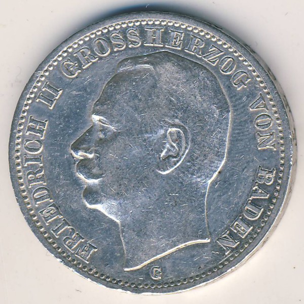 Баден, 3 марки (1914 г.)