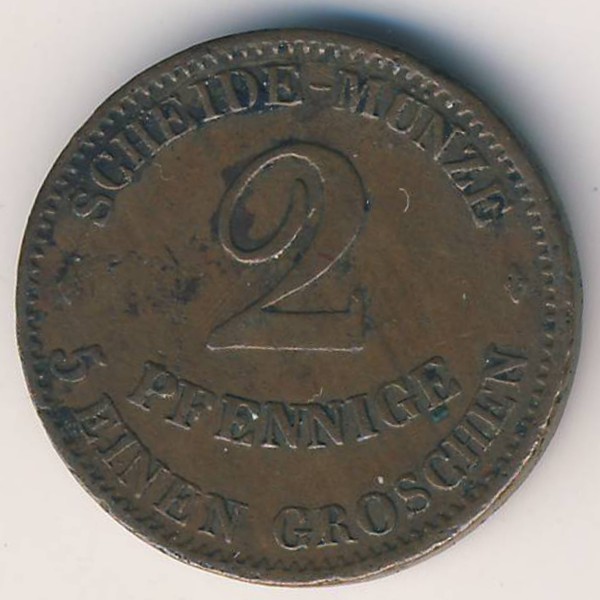 Саксен-Кобург-Гота, 2 пфеннига (1856 г.)