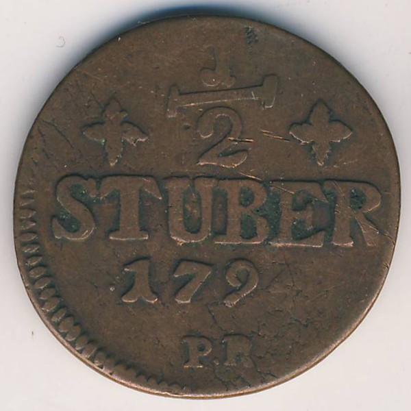 Юлих-Берг, 1/2 стюбера (1794 г.)
