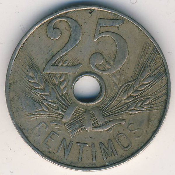 Испания, 25 сентимо (1927 г.)