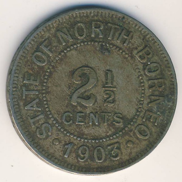 Северное Борнео, 2 1/2 цента (1903 г.)