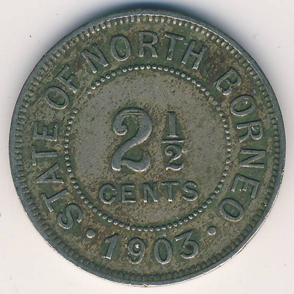 Северное Борнео, 2 1/2 цента (1903 г.)