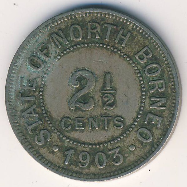 Северное Борнео, 2 1/2 цента (1903 г.)