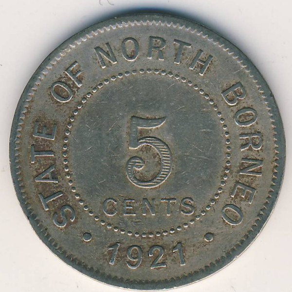 Северное Борнео, 5 центов (1921 г.)